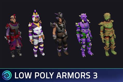 Low Poly Armor Sets 3 Rpg Characters Characters Unity Asset Store