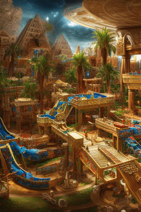 Epic Fantasy Ancient Egypt Forte de playground multinível Creative