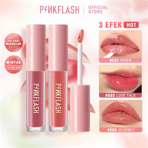 Jual Pinkflash Lasting Glossy Lipgloss Lip Gloss Pink Flash Bpom Pf L Shopee Indonesia