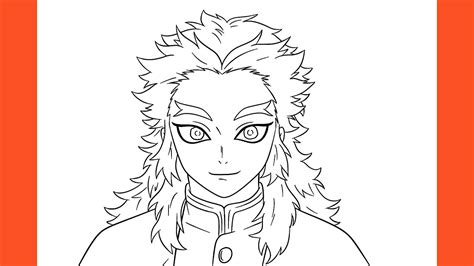 How To Draw Rengoku Demon Slayer Kimetsu No Yaiba Youtube