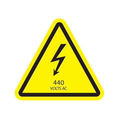 Printed Vinyl Danger High Voltage 440 Volts Ac Stickers Factory