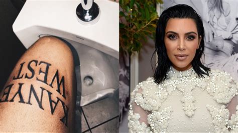 Kim Kardashian Approves Of Fans Huge Tattoos Of Her And Kanyes Names