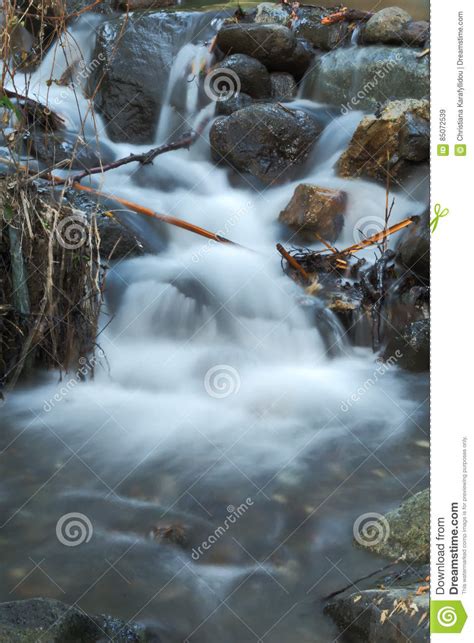 Misty Waterfall Stock Image Image Of Landscape Cyprus 85072539
