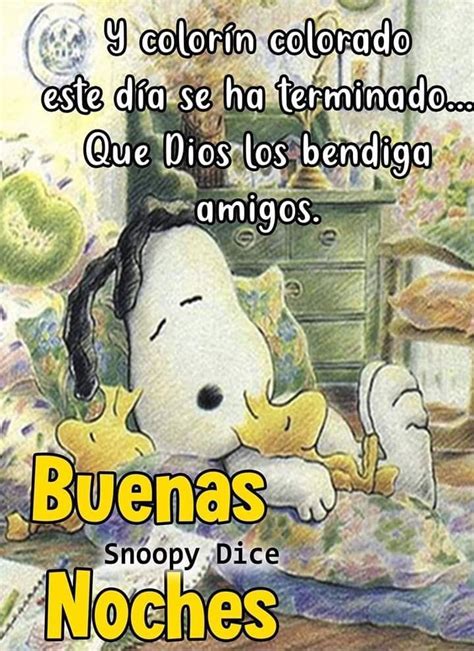 Imágenes Buenas Noches Snoopy Dice Imágenes de buenas noches Buenas