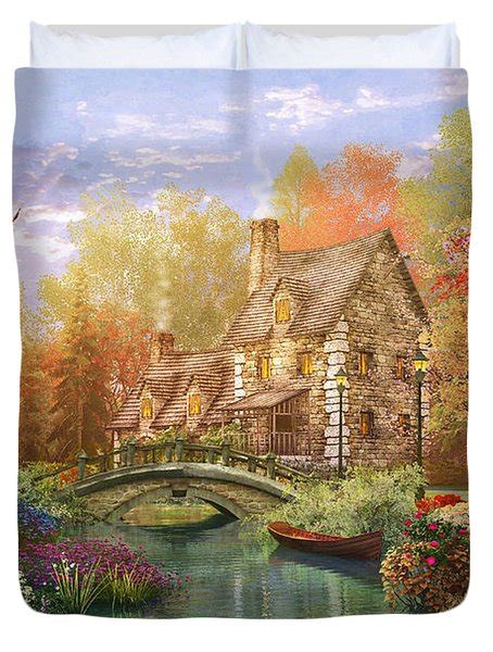 The Water Lake Cottage Digital Art By Dominic Davison
