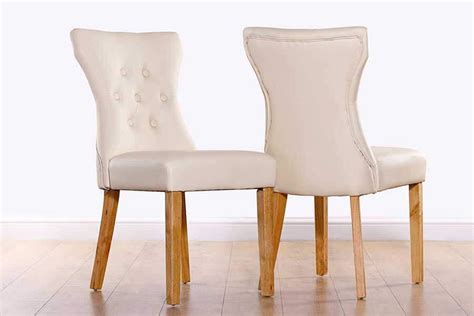 Ivory And Cream Leather Dining Chairs Furniture And Choice