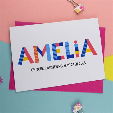 Personalised Name All Purpose Card By A Is For Alphabet