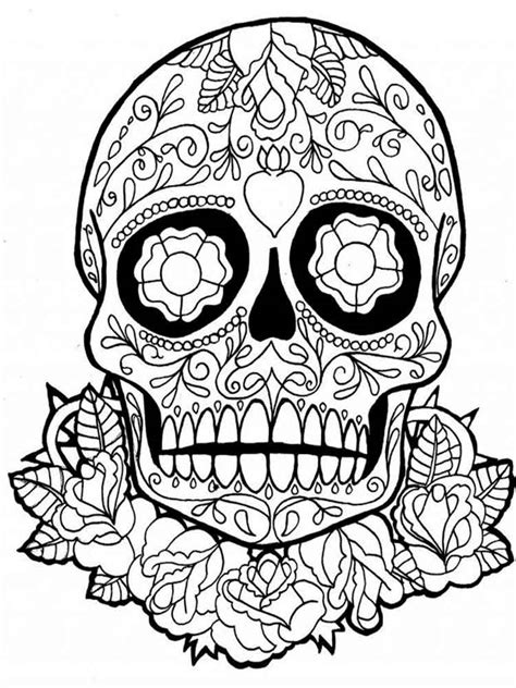 These altars are decorated with bright yellow marigold flowers, photos of the departed, and the favorite foods and drinks of the one being honored. Dia De Los Muertos coloring pages for adults. Free ...