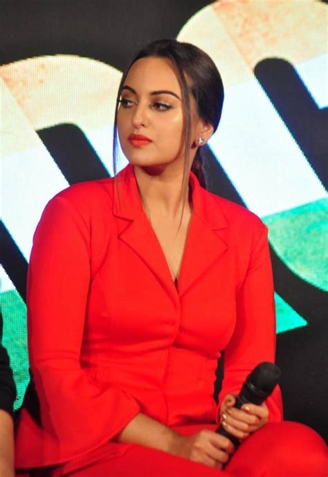 Actress Sonakshi Sinha Stills In Red Dress At Video Song Launch