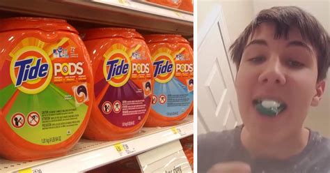 Eating tide pods has become a past time among teens this year. People eating tide pods compilation ...