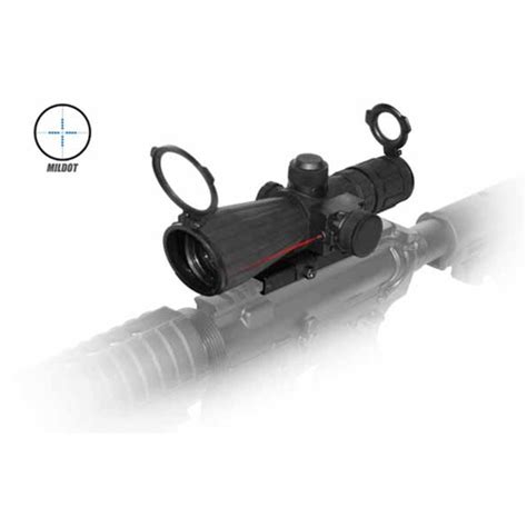 Ncstar 3 9x42 Rubber Compact Scope With Red Laser Blue Illuminated Mil