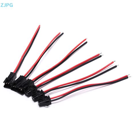 ZJPG 10Pairs 10cm Long JST SM 2Pins Plug Male Female Wire Connector