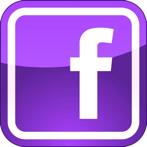 Cute Facebook Icon Purple Delicate Cloudlet