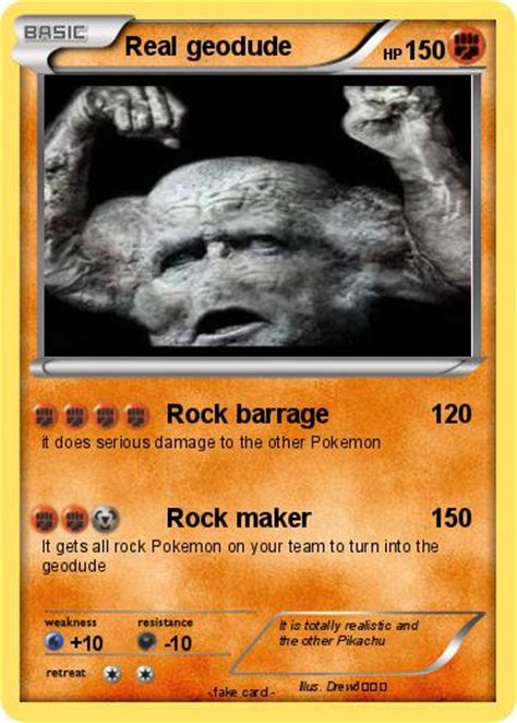 Pokémon Real Geodude 3 3 Rock Barrage My Pokemon Card