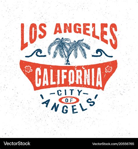 City Of Angels Los Angeles California Royalty Free Vector