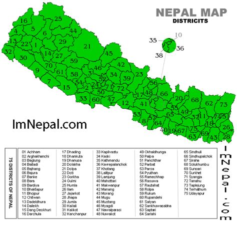 Map Of Nepal With Districts Map Geography Map Nepal Gambaran