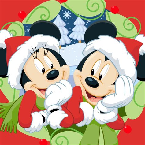 Minnie And Mickey Mouse Christmas Disney Mickey En Minnie