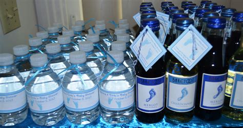 Bottled Water And Barefoot Wine Favors Baby Shower Ideas Pinterest