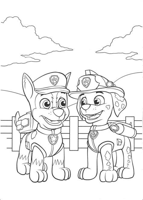 Chase Paw Patrol coloring pages to download and print for free