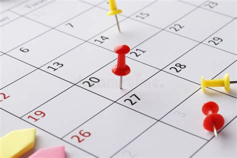 Calendar With Pins Important Date Place For Text Stock Image Image