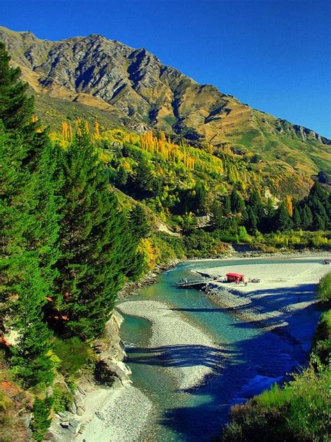 Autumn On The Shotover River New Zealand Beautiful Places Places