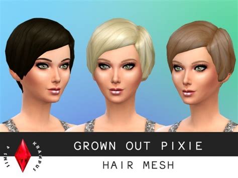 Grown Out Pixie Hair Mesh At Sims 4 Krampus Sims 4 Updates