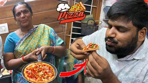 இட்லி மாவை வச்சு அம்மாவும் தம்பியும் Pizza செஞ்சிருகக்க😋worlds First