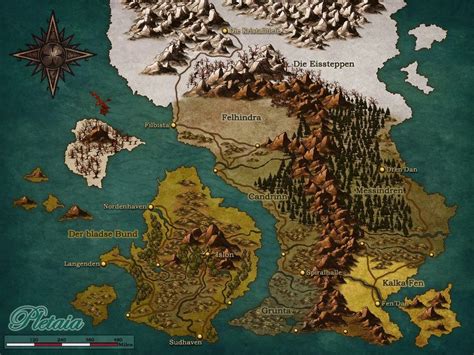 Pletaia My Homebrew Continent Mapmaking Mapa Rpg