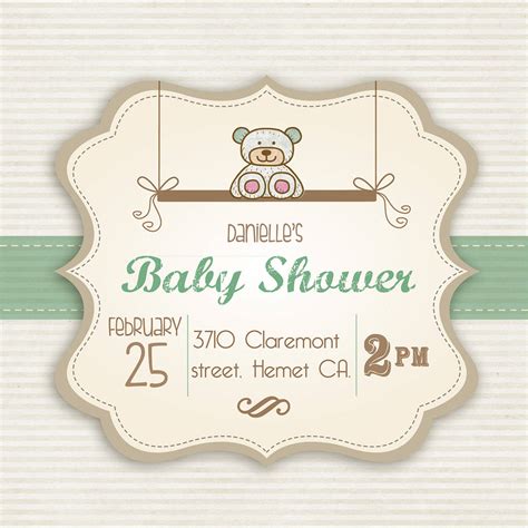 Baby Shower Invitation In Illustration