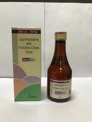 Cyproheptadine With Tricholine Citrate Syrup At Best Price In Ahmedabad