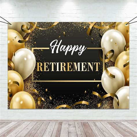 Happy Retirement Party Backdrop Retire Photography Background Etsy Canada