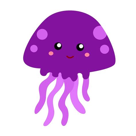 Premium Vector Cute Jellyfish Underwater Sea Creature