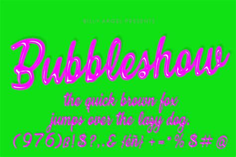 Bubbleshow Font Billy Argel Fonts FontSpace