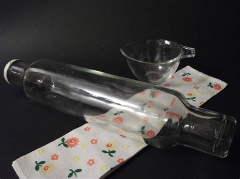 Vintage Glass Rolling Pin Roll Rite Clear Glass By Kapharnaum