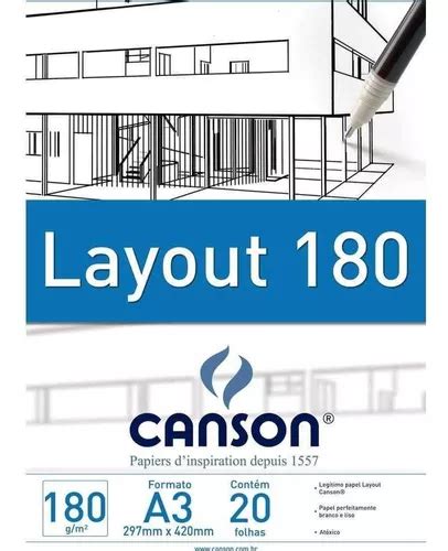 Bloco Canson Layout 180g A3 Mercadolivre