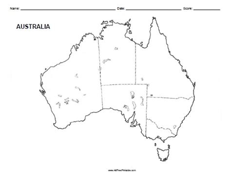 Australia Printable Map 3x5 Classroom Map Etsy Navigate Australia