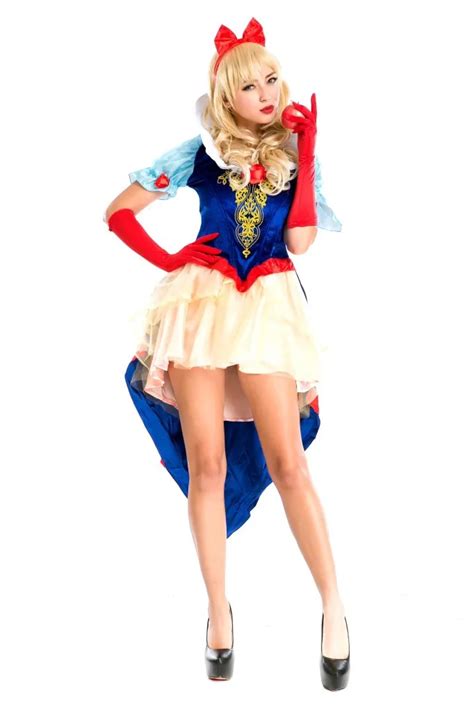 Sexy Adult Halloween Cosplay Dress Princess Costume Snow White Costumes