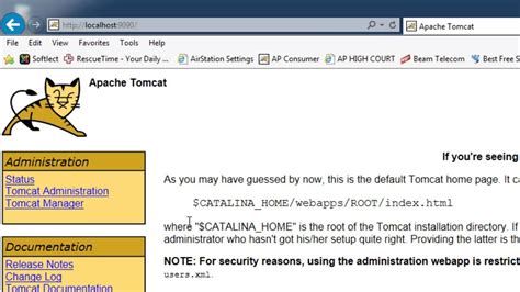 Starting Apache Tomcat Server In Windows Youtube