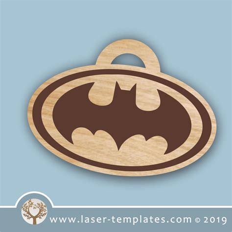 Laser Cutting Templates Keyring Batman Laser Ready Templates
