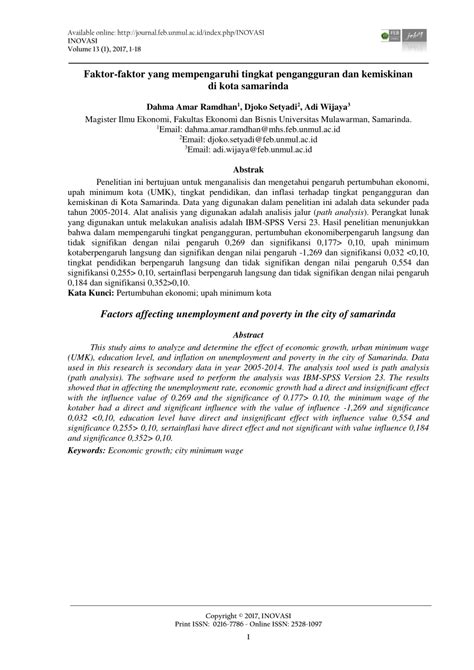We did not find results for: (PDF) Faktor-faktor yang mempengaruhi tingkat pengangguran ...