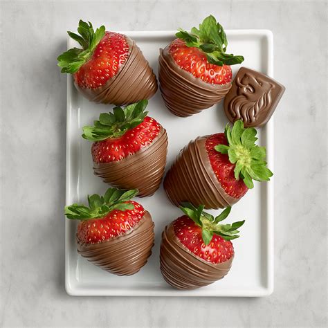 Milk Chocolate Covered Strawberries Half Dozen Godiva