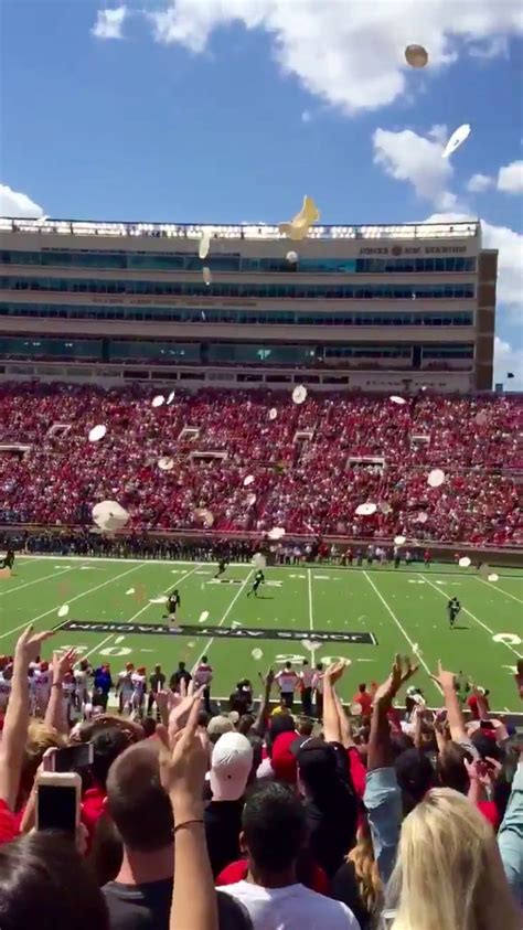 Texas Tech Gameday Tortilla Toss Tradition Texas Tech Gameday Soccer Field