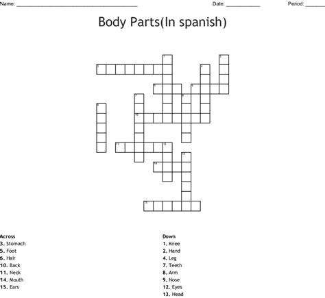 Very Easy Spanish Crossword Puzzles Printable Crossword Puzzles For