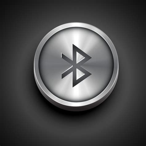 Metallic Bluetooth Icon 221678 Download Free Vectors Clipart