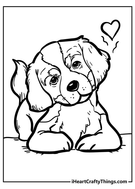 Dog Printable Coloring Pages From Playful Golden Retrievers To Fluffy