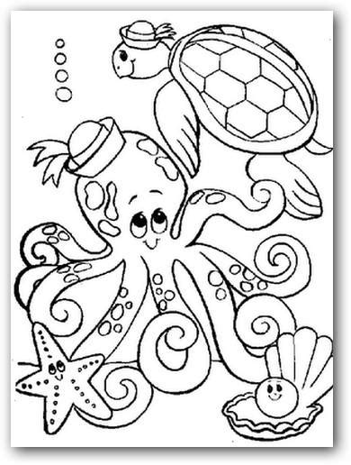 Dibujos para colorear los animales del mar | Dibujos para Colorear