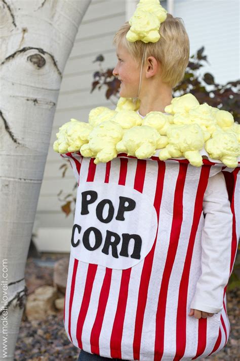 bucket of popcorn costume with huge popped kernels make it and love it popcorn costume