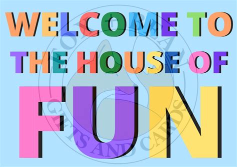 Welcome To The House Of Fun A5 Art Print Madness Etsy