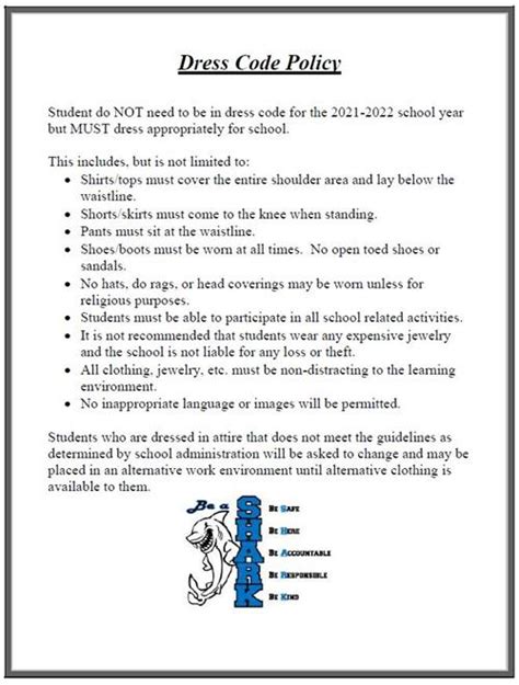 School Policies Dress Code