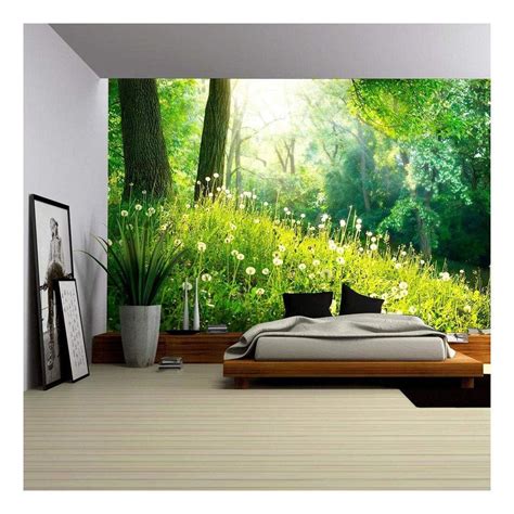 Wall26 Spring Nature Beautiful Landscape Green Grass And Trees